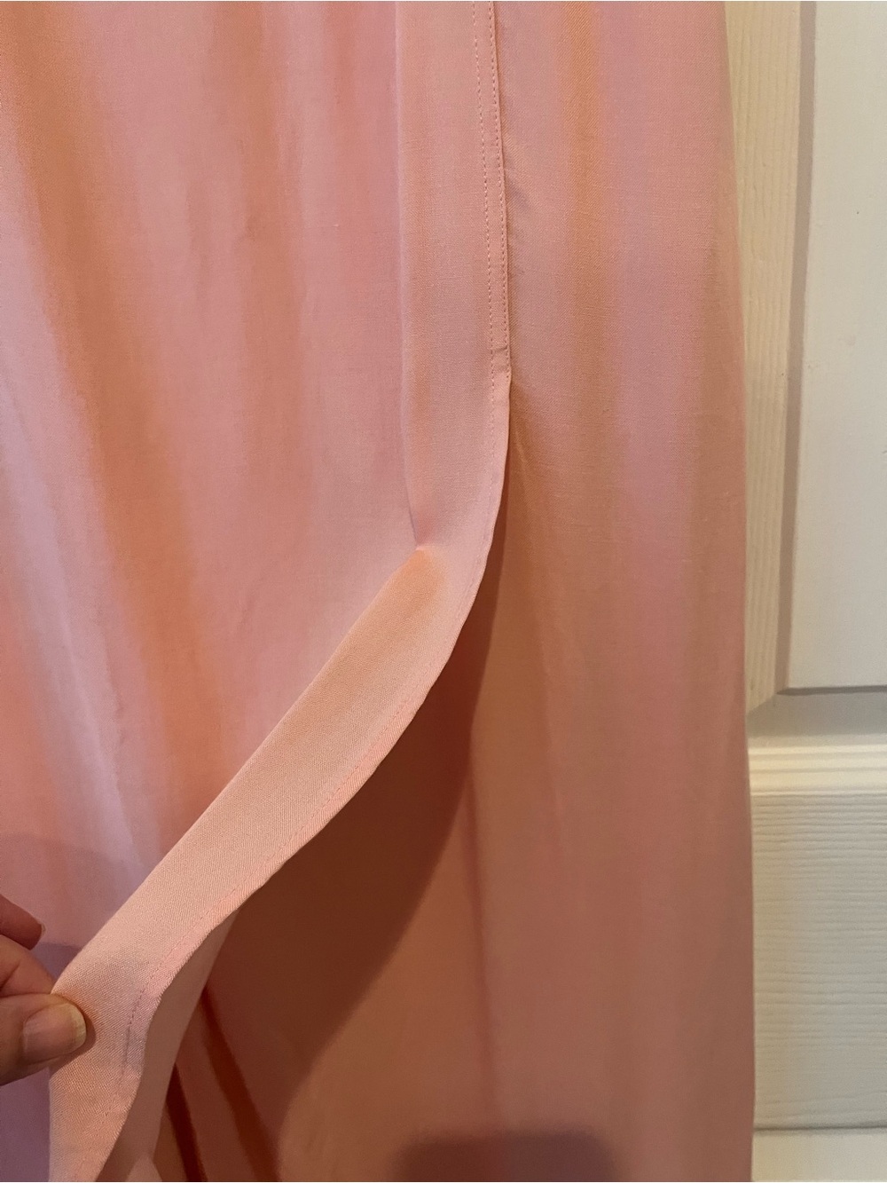 PAIGE Ruffle Maxi Dress Barbiecore Flowy Wrap Coquette Resort XS - Picture 7 of 14